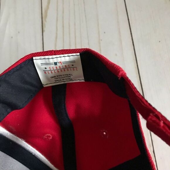 Genuine Merchandise baseball cap hat red blue Boston Red Sox one SZ adjustable - Picture 7 of 9
